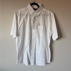 NWT White Cotton Traders Pattered Men's Shirt MEDIUM